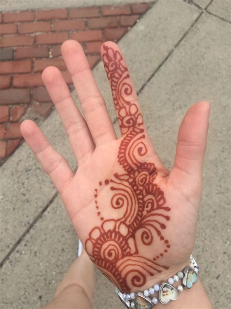 As the use of mehendi spread, its application methods and designs became more sophisticated. Palm henna | Henna hand tattoo, Hand henna, Henna