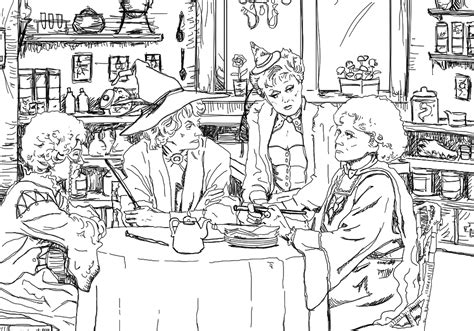 Bea arthur and herb edelman in the golden girls (1985). Golden Girls Coloring Pages | Coloring Pages for Kids - Coloring Lesson - Free Printables and ...