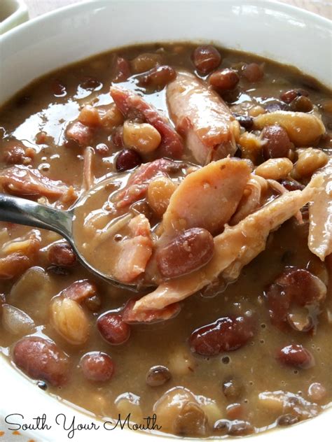 Collard green / kale mix seasoned with smoked turkey necks. Smoked Turkey Necks And Beans : Red Beans And Rice With ...