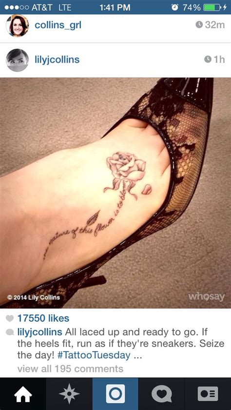 Stargazers are a variety of lilies that have been developed in the second half of the 20 th century. Lily Collins's Photo | Feet tattoos, Ankle tattoo, Rose ...