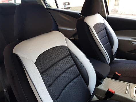 Access is easy, too, because the doors open wide. Car seat covers protectors Citroën C4 Cactus black-white ...