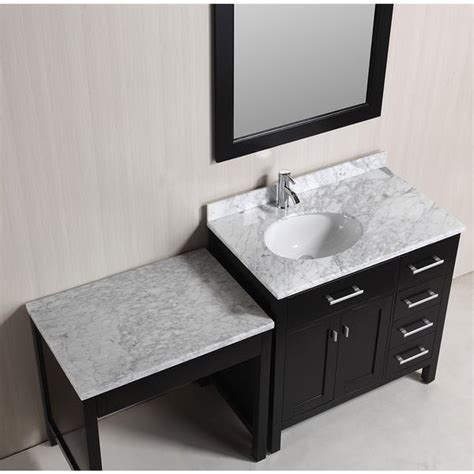 Almost all 48 inch vanities are double sinks, however a single sink option can leave you plenty of countertop space or creates a dramatic oversized look. Design Element London 36-inch Single Sink Espresso Vanity ...