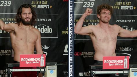I became overconfident in round 3. UFC 239 Weigh-Ins: Jorge Masvidal, Ben Askren Make Weight ...