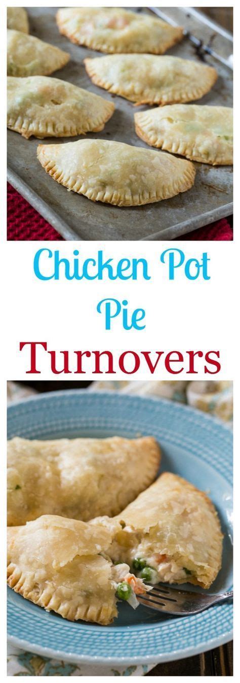 The recipe calls for a homemade pie crust, but you can easily save time by using a store bought version. Chicken Pot Pie Turnovers - Spicy Southern Kitchen | Recipe | Recipes, Easy chicken pot pie, Food