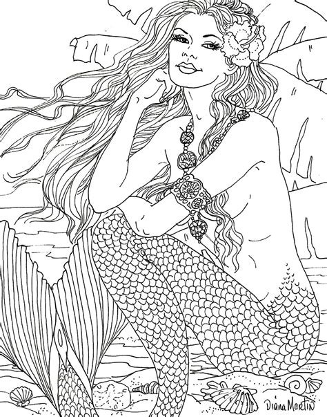 Coloring the detailed adult coloring pages abstract is a perfect exercise. PIRATE COINS by Diana MArtin | Mermaid coloring pages ...