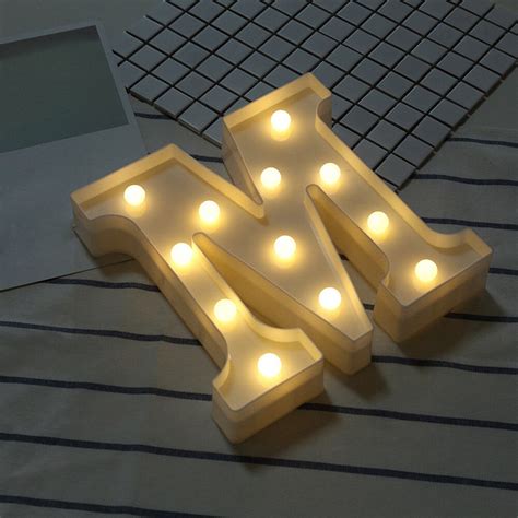 How can a lighting system be adapted to one . Alphabet LED Letter Lights Light Up White Plastic Letters ...