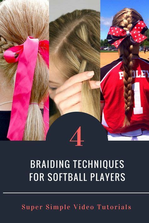 As long as you know how to do a simple braid, the double braid into ponytail style will be quick and effective. #softballbraids #softballhair #softball #fastpitchsoftball ...