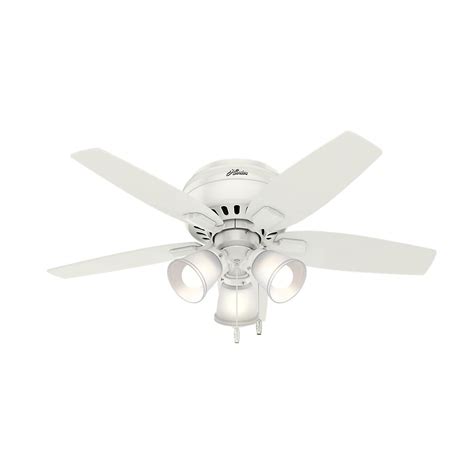 To keep your ceilings uncluttered consider a ceiling fan with light and remote instead of having separate fans and lighting throughout your ceiling space. Hunter Echo Bluff 42 in. LED Indoor Fresh White Ceiling ...