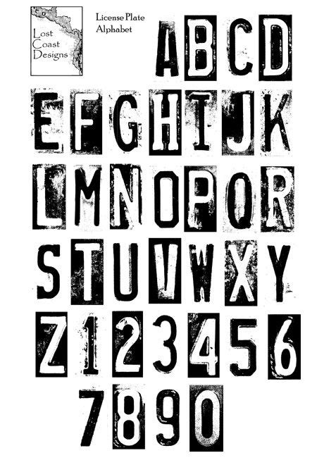 Go to download 516x730, license plate alphabet sticker sheet png image now. License Plate Alphabet Set | Alphabet, Vintage lettering ...