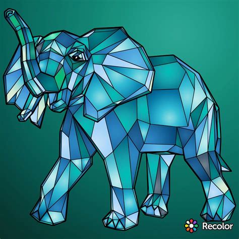 Free download cute elephant images for your desktop wallpapers. Geometric elephant by me | Geometric elephant, Drawings ...