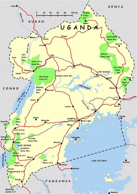 Click on the uganda districts to view it full screen. Map of National Parks in Uganda