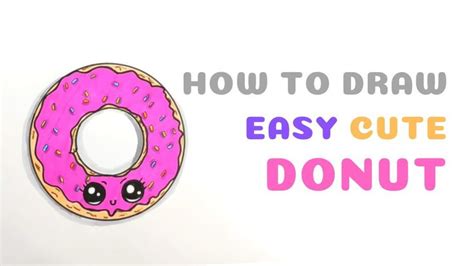 A recipe that melts in your mouth. How to Draw Donut 🍩 Step by Step Easy Donut Drawing # ...