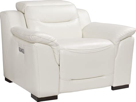 Townsend leather recliner, old english/chocolate. Sofia Vergara Gallia White Leather Power Plus Recliner ...