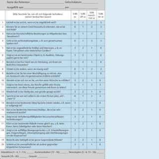 Documentos similares a beobachtungsbogen fsu.pdf. (PDF) Der Diagnostische Beobachtungsbogen für Autismus Spektrumstörungen (DiBAS): Ein ...