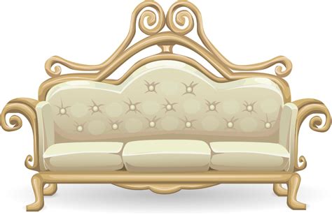 Structure in solid fir and painted metal seat in fabric or leather in different colors. OnlineLabels Clip Art - Fancy Sofa