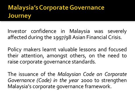Have you found the page useful? Malaysian code on corporate governance