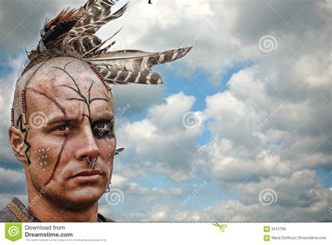 Native American With Feathers Stock Image - Image of bald ...