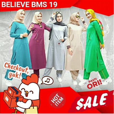 Baju olahraga wanita muslim tersedia dalam berbagai pilihan selera dan kebutuhan. ( COD ) Setelan Baju Olahraga Muslim / Believe BMS 19 ...