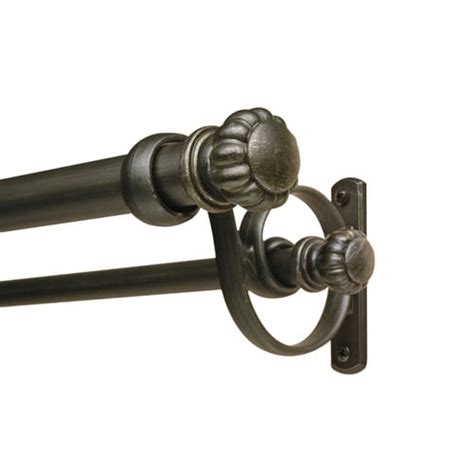 Shop for 144 inch curtain rods at bed bath & beyond. allen + roth 72" to 144" Meridian Bronze Metal Double ...