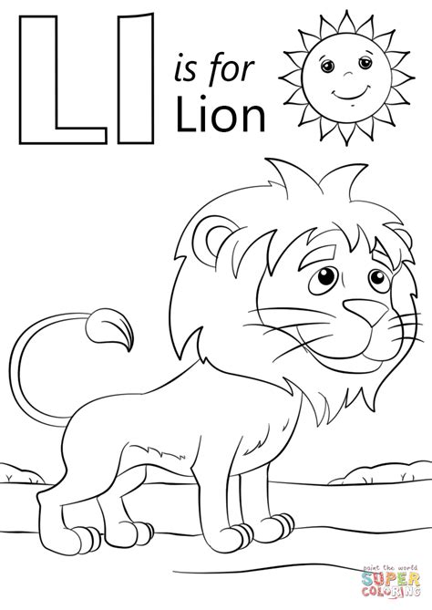 Every child is fascinated with the color of a beautiful ladybug. L is for Lion | Super Coloring | Lion coloring pages, L is ...
