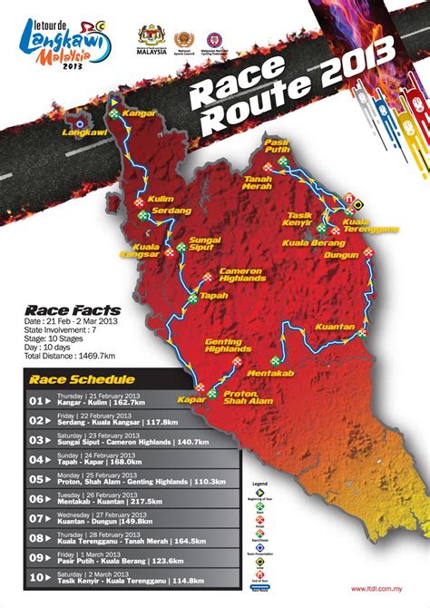 Sebanyak 22 pasukan termasuk daripada antarabangsa yang bakal mengambil bahagian edisi kali ini yang menyaksikan le tour de langkawi telah mendapat pengiktirafan sebagai salah satu uci asia tour. Laluan Terlibat : Le Tour De Langkawi 2013 - Komuniti PTT ...