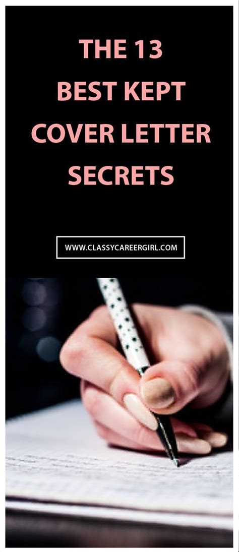 Land your dream job in no time. The 13 Best-Kept Cover Letter Secrets | Cover letter for ...