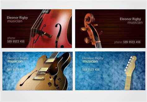 Dj business cards for musicians, event entertainment. Musicians Business Card Set - Download Free Vector Art ...