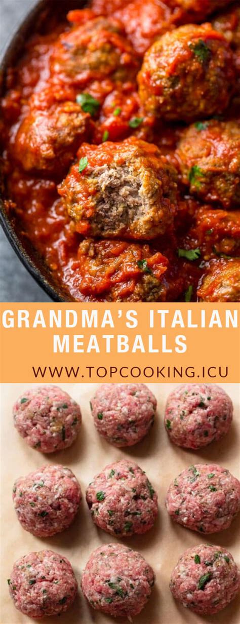Keto meatloaf can be just as juicy and flavorful as the meatloaf you've always loved! Grandma's Italian Meatballs | Italian meatballs, Italian ...