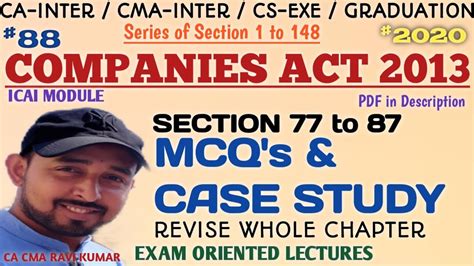 Public company limited by shares. 88 | SECTION 77 to 87, "MCQ's & CASE STUDY" | COMPANIES ...