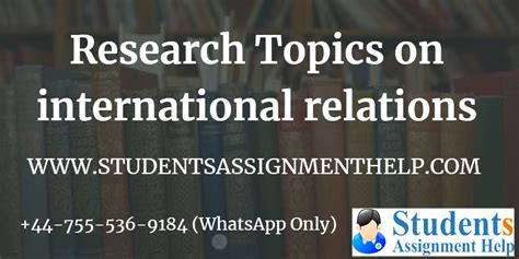 Good International Relation Research Topics of 2020- Free ...