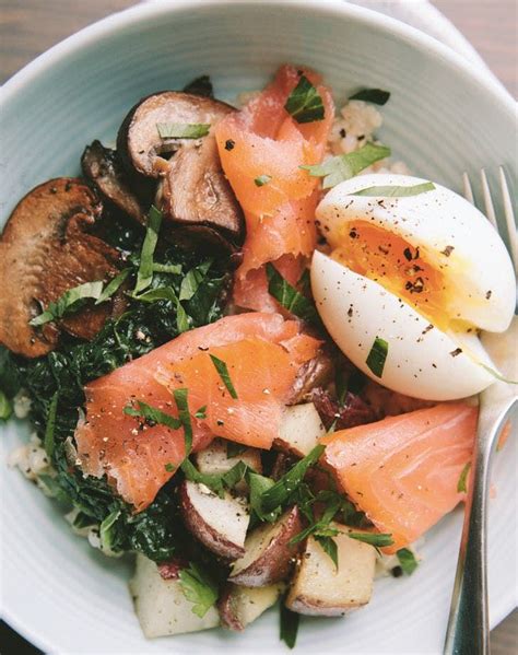 Waves of smoked salmon folded into fluffy scrambled eggs finished off with a peppery salad cress hit this dish is the best way to enjoy your eggs in the morning. 25 Clean-Eating Bowls to Make for Breakfast, Lunch and ...