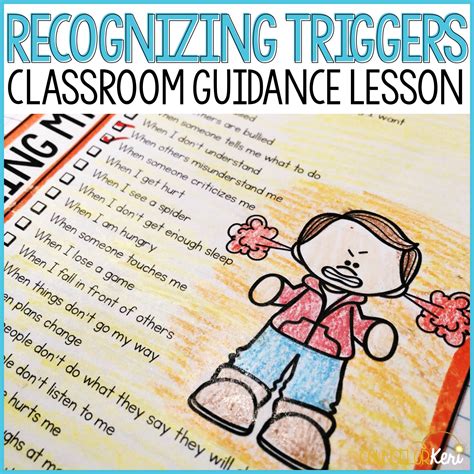 Recognizing Anger Triggers Classroom Guidance Lesson for School Counse - Counselor Keri
