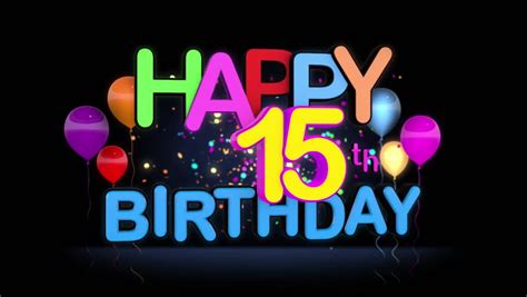 The birthday singers — happy birthday to you 02:13. Happy 15th Birthday Title Seamless Stock Footage Video ...