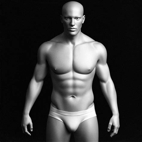 Human body men and women. realistic male body character 3ds