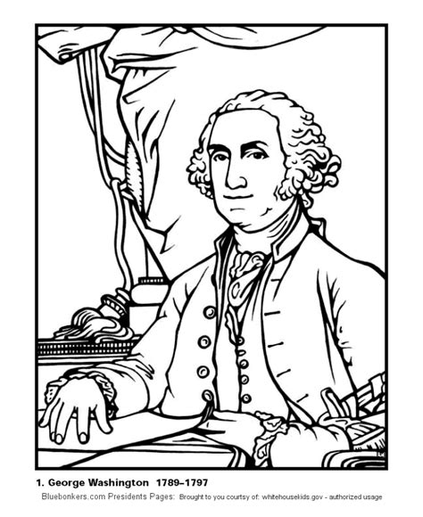 1789 george washington coloring pages. President george washington coloring pages | Colorier ...