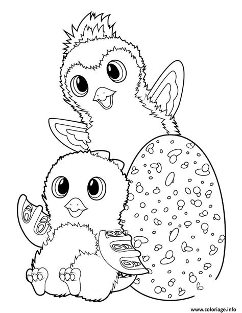 ⭐ free printable hatchimals coloring book. Coloriage Hatchimals Draggle And Penguala dessin