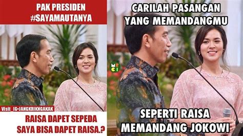 Tempat berbagi kelucuan masa kini. Momen Raisa Memandang Jokowi Dijadikan Candaan oleh ...