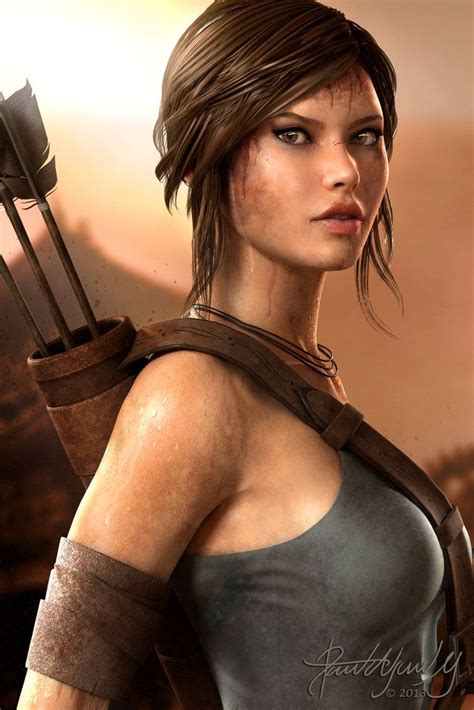 Curious teen discovers her hairy body. Lara Croft... Genesis 2 by Pitoxlon | { Art } 3D ...