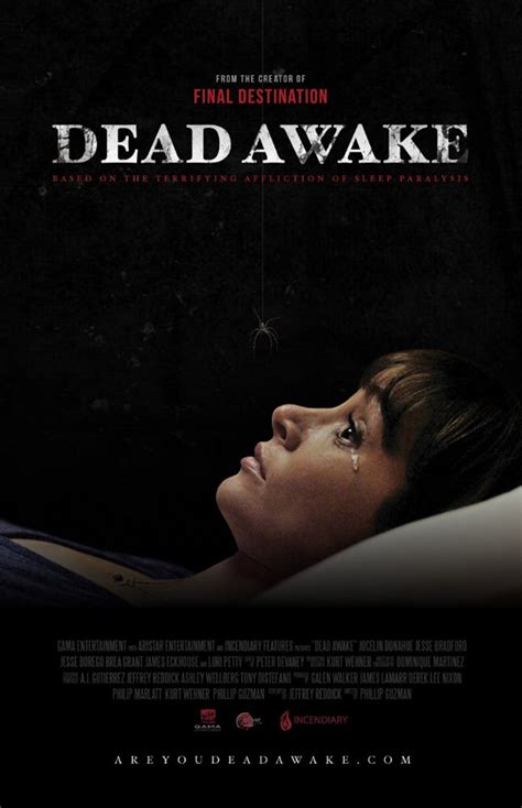 The official poster from the movie awake. Dead Awake - film 2016 - AlloCiné