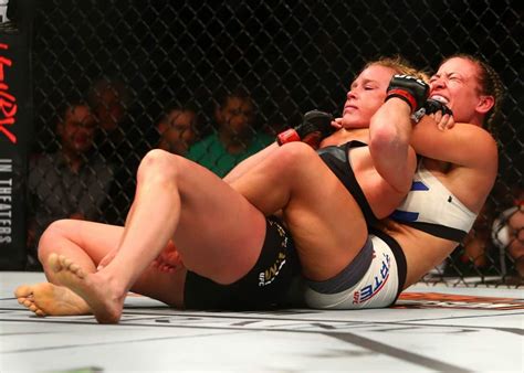 Taking it all one step at a time. Miesha Tate Chokes Out Holly Holm To Win UFC Women's ...