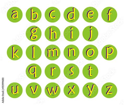 The english alphabet consists of 26 letters: 3D alphabet. Set of 26 lowercase English letters. Vector illustration ...