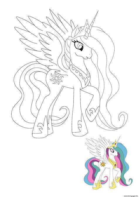 Make this princess celestia coloring page the best! Princess Celestia Coloring Pages Printable