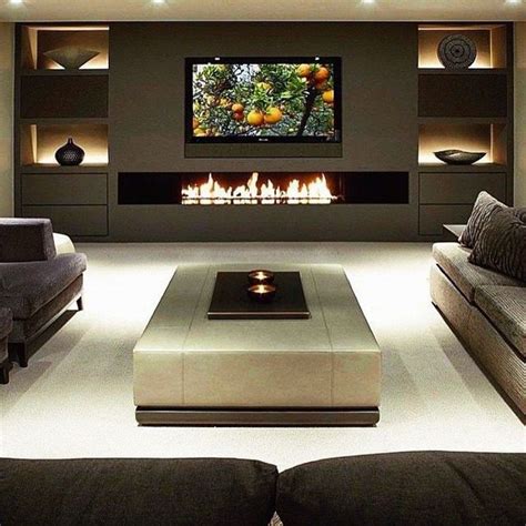 Dark hues in bright room. Best Fireplace TV Wall Ideas - The Good Advice For ...