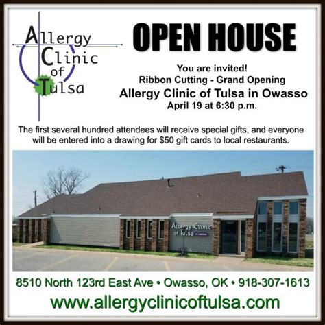 We are glad to help you make an informed decision, and our products are second to none. Allergy Clinic of Tulsa in Owasso Opens New 3,400sf Clinic ...