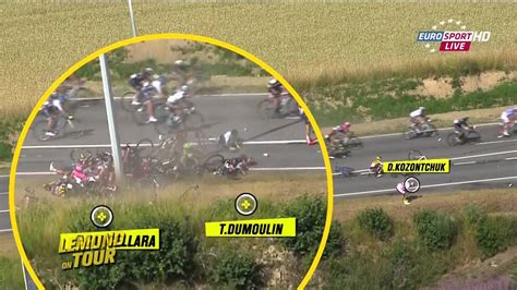 Die frau aber ist verschwunden. Tour de France 2015 - 3. Etappe - Sturz / Crash ...