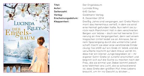 Dreißig jahre sind vergangen, seit greta marchmont das herrenhaus verließ. Rezension Der Engelsbaum - von Lucinda Riley | Schreiben ...