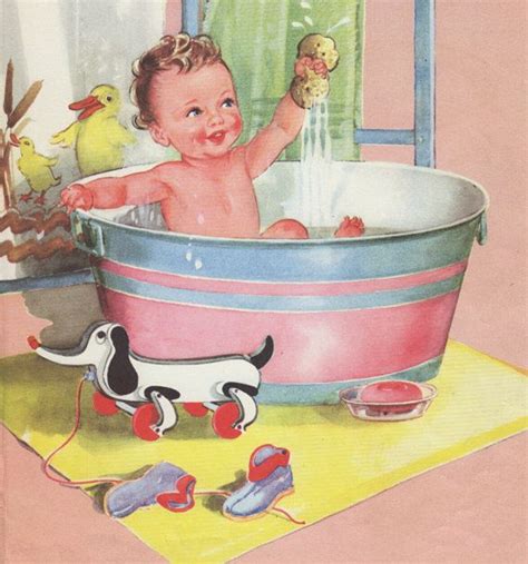 Baby bathtubs help parents make bathing their little one a whole lot easier. 456 best images about Retro Art - Babies, Children ...