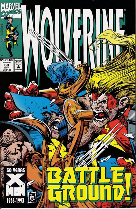 Cover pencils by andy kubert, inks by mark pennington. Wolverine 68 April 1993 Issue Marvel Comics Grade NM ...