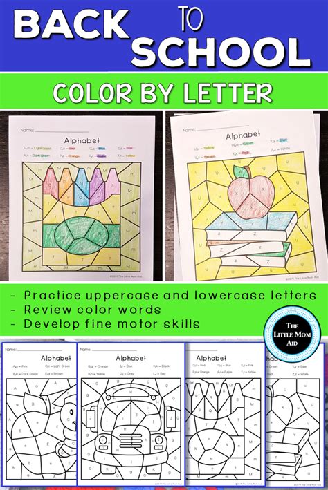 Maybe you would like to learn more about one of these? Back to School Color by Letter | Alphabet Coloring Pages ...