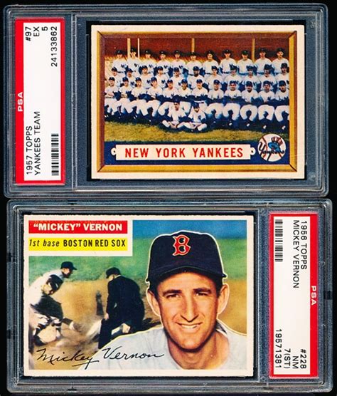 In addition to a numerical grade, some psa graded cards also carry a qualifier to identify specific characteristics of the card. Lot Detail - Two Diff PSA Graded Baseball Cards